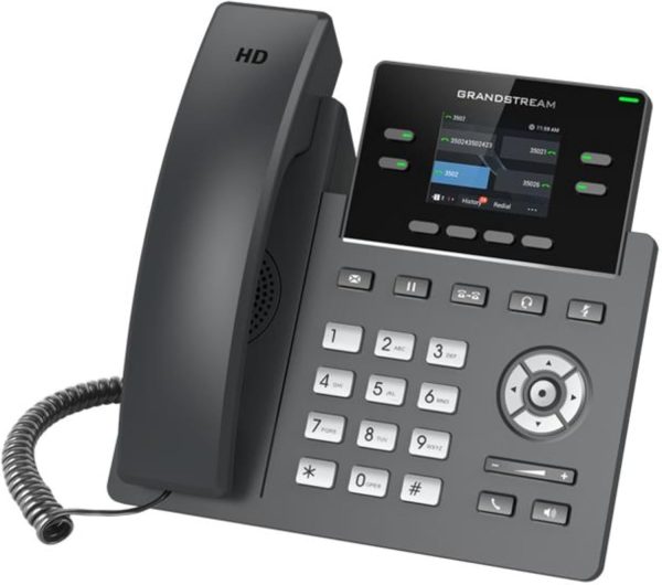 Grandstream GRP2612W Carrier Grade IP Phone 2 SIP Accounts 4 Line Keys 16 BLF Keys Built in WIFI POE With P/S